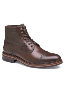 Johnston & Murphy XC Flex Connelly Genuine Shearling Lined Lace-Up Leather Boot