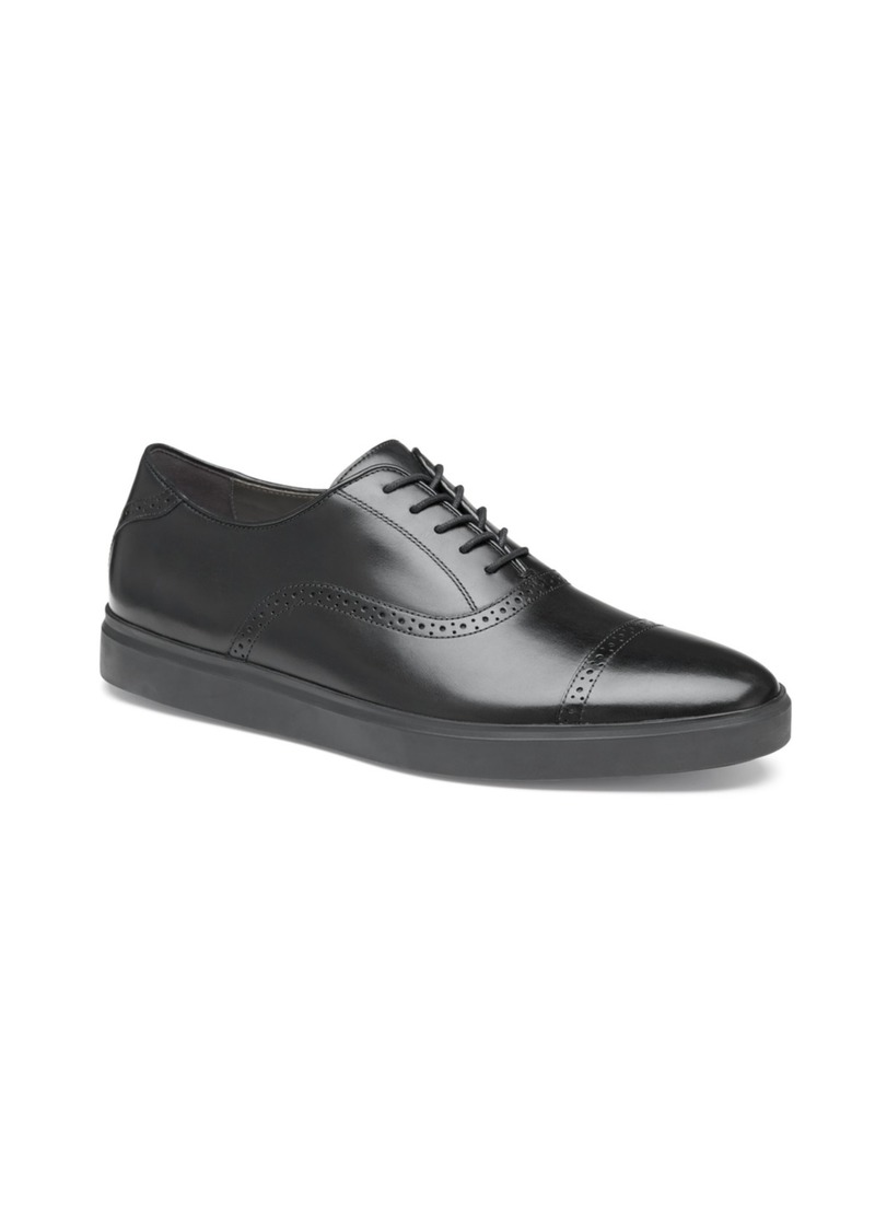 Johnston & Murphy Johnston Murphy Brody Cap Toe Lace Up Dress Casual Shoe - Black