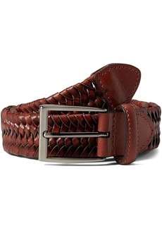 Johnston & Murphy Leather Braided Belt