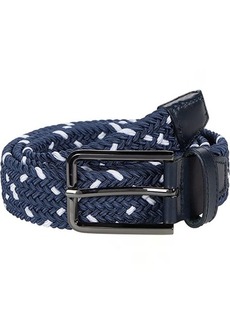 Johnston & Murphy Leather Woven Belt