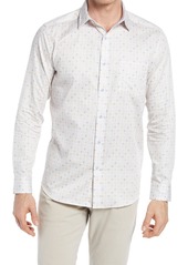 Men's Johnston & Murphy Dot Print Button-Up Shirt