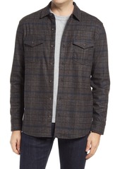 Men's Johnston & Murphy Plaid Knit Shirt Jacket