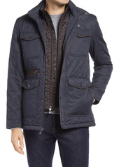 Johnston & Murphy Water Resistant Quilted Jacket in Navy at Nordstrom
