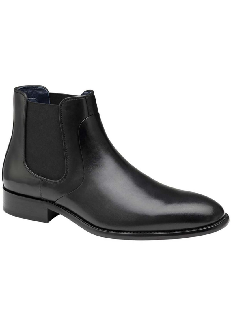 Johnston & Murphy Stockton Mens Faux Leather Slip-On Chelsea Boots