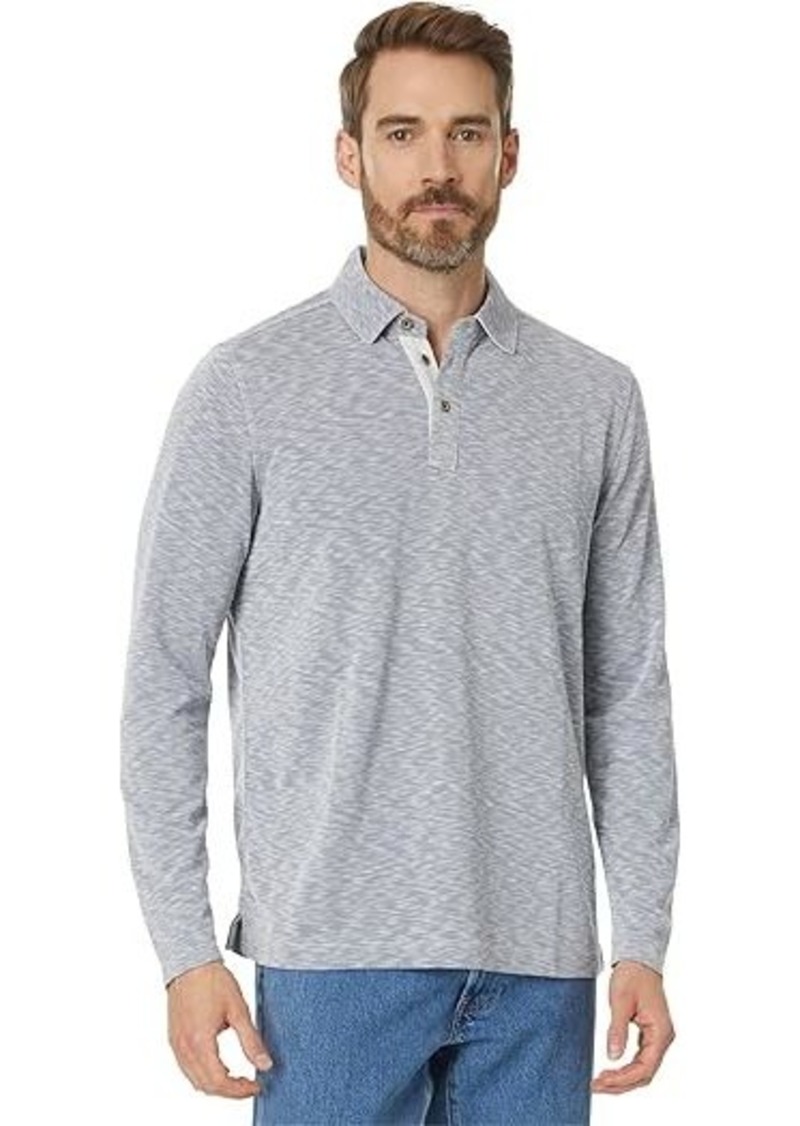 Johnston & Murphy Vintage Slub Long-Sleeve Polo