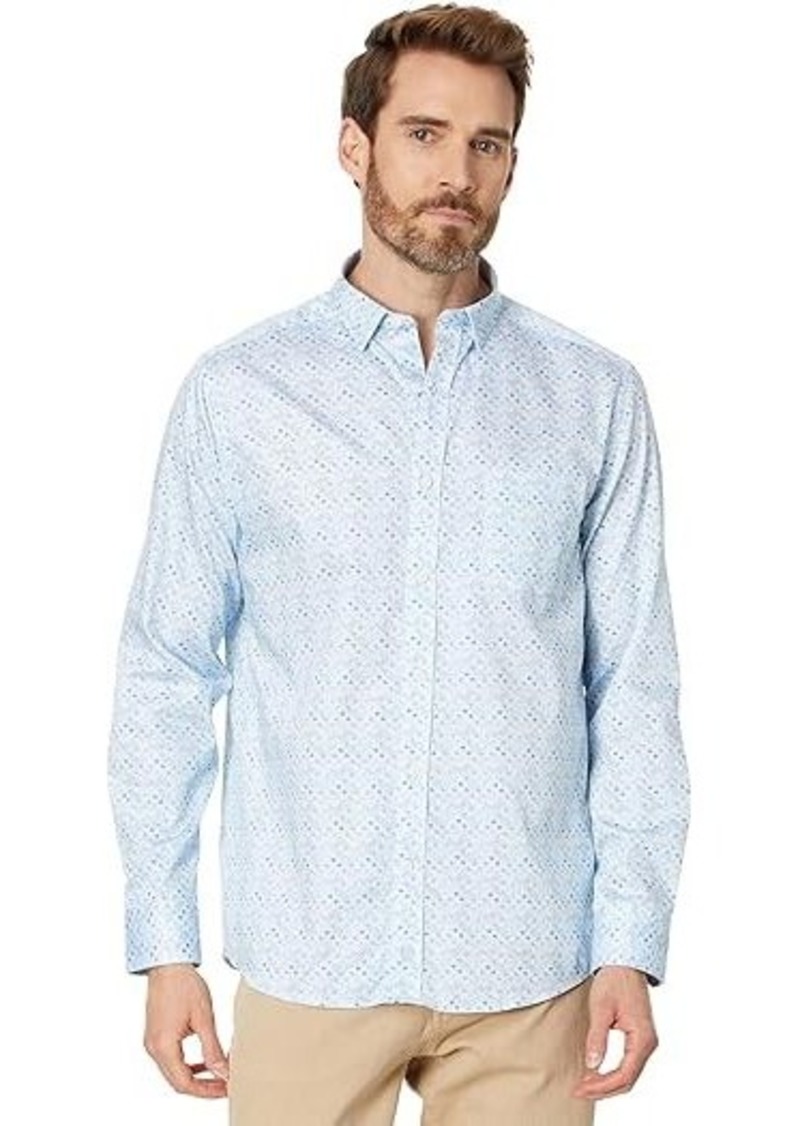 Johnston & Murphy Watercolor Diamond Print Shirt