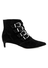 Joie Calinda Buckle Suede Ankle Boots