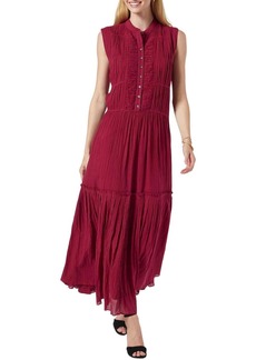 Joie Cantralla Maxi Cotton Dress In Beet Red