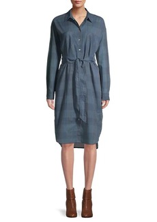 Joie Daines Checked Belted Shirt Dress