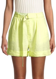 Joie Dixon High-Waist Linen Shorts