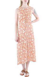 Joie Elliot Womens Floral Sleeveless Midi Dress