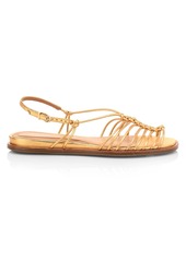 Joie Estin Knotted Metallic Leather Slingback Sandals