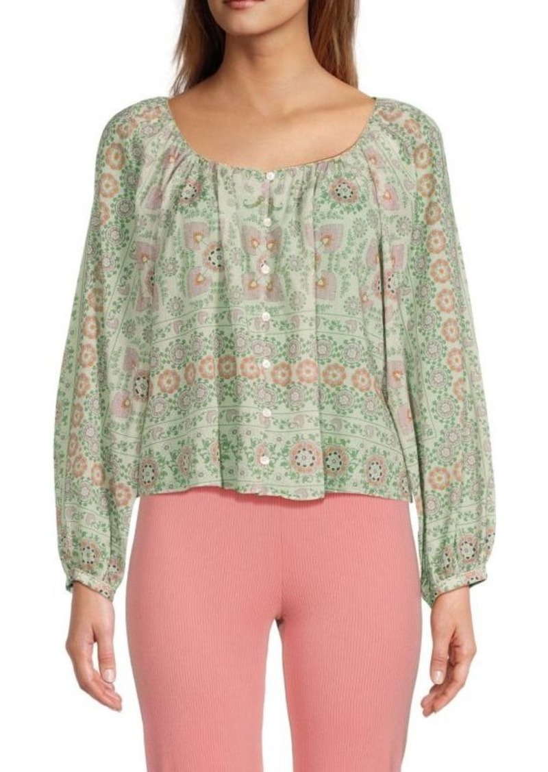 Joie Floral Peasant Blouse