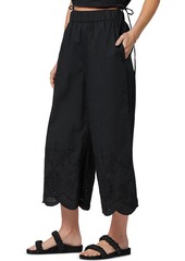 Joie Florence Womens Eyelet High Rise Wide Leg Pants