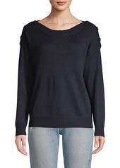Joie Gadelle Button-Shoulder Sweater