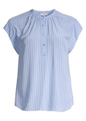 Joie Hassie Striped Cap-Sleeve Blouse