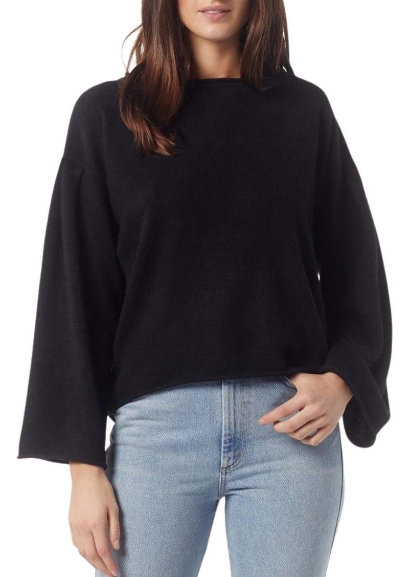 Joie Ivern Bell Sleeve Cashmere Sweater In Caviar Black