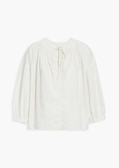 Joie - Barrian gathered cotton-poplin blouse - White - XXS