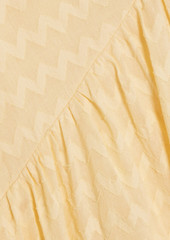 Joie - Bondi tiered cotton-jacquard midi dress - Orange - XS