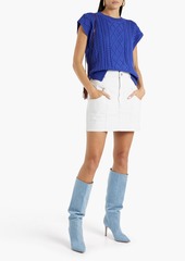 Joie - Cable-knit cotton vest - Blue - L