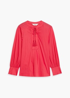 Joie - Dracha gathered cotton blouse - Orange - XS