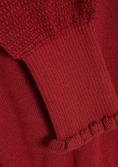 Joie - Josepha crochet-knit cotton sweater - Red - XXS