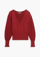 Joie - Josepha crochet-knit cotton sweater - Red - XXS
