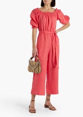 Joie - Josepha cropped linen wide-leg jumpsuit - Orange - XS