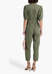 Joie - Loomis cropped gathered cotton-gauze jumpsuit - Orange - US 2