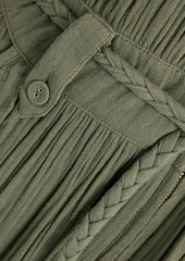 Joie - Loomis cropped gathered cotton-gauze jumpsuit - Orange - US 2