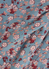 Joie - Maraloma twist-front floral-print silk top - Blue - XS