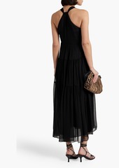 Joie - Marcy tiered silk-georgette midi dress - Black - S