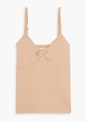 Joie - Mesa twist-front cotton-jersey camisole - Neutral - XXS