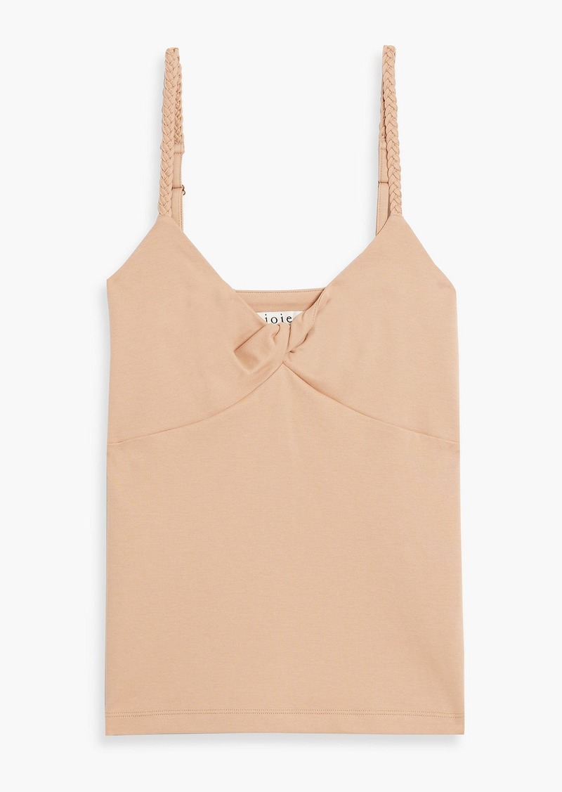 Joie - Mesa twist-front cotton-jersey camisole - Neutral - XXS