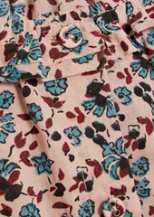 Joie - Moneta gathered floral-print cotton top - Pink - XS