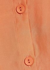 Joie - Moneta ruffled washed-silk blouse - Orange - XS