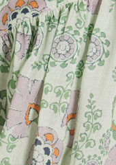Joie - Naro gathered printed cotton shirt - Green - S