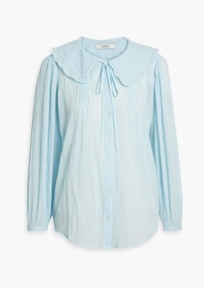 Joie - Pintucked cotton blouse - Blue - M