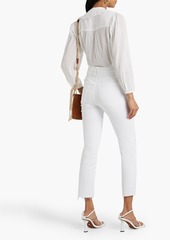 Joie - Crinkled cotton-gauze blouse - White - L