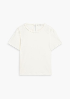 Joie - Sola braid-trimmed cotton-jersey T-shirt - White - XS