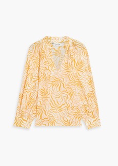 Joie - Stow printed cotton-voile blouse - Yellow - XXS