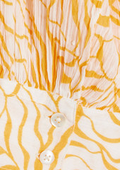 Joie - Stow printed cotton-voile blouse - Yellow - XXS