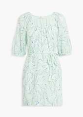 Joie - Tilman printed broderie anglaise cotton mini dress - Green - XXS