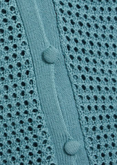 Joie - Torrens open-knit cotton mini dress - Blue - L