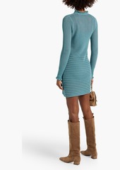 Joie - Torrens open-knit cotton mini dress - Blue - XL