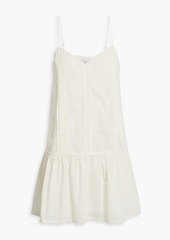 Joie - Trinity pintucked cotton mini dress - White - XS