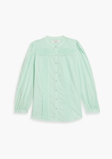 Joie - Vesta pintucked cotton-voile blouse - Green - S