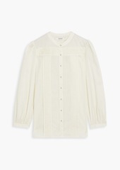 Joie - Vesta pintucked cotton-voile blouse - White - L