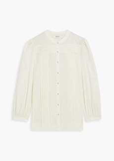 Joie - Vesta pintucked cotton-voile blouse - White - L