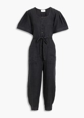 Joie - Viney pintucked linen jumpsuit - Black - XXS